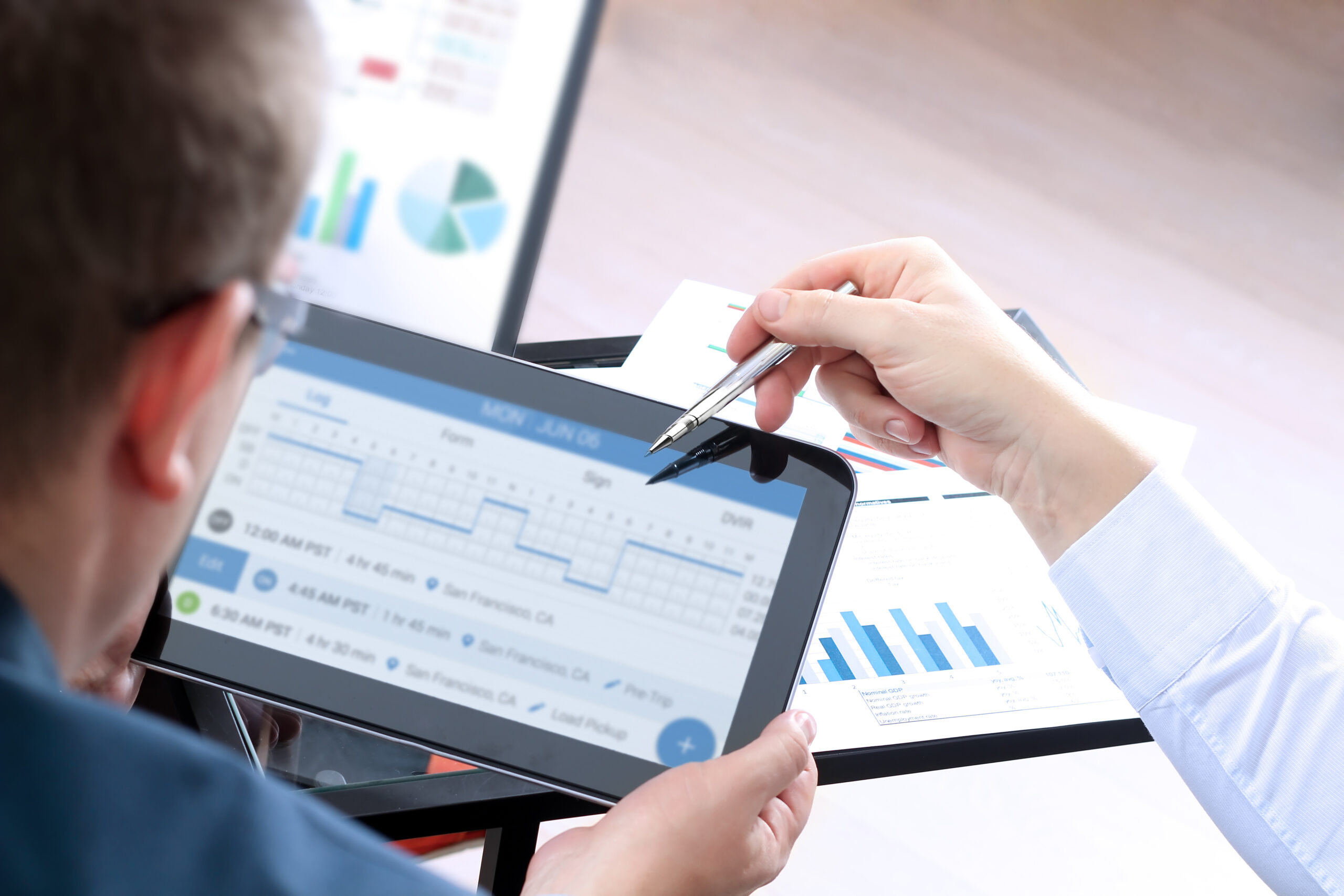 logbook on a tablet
